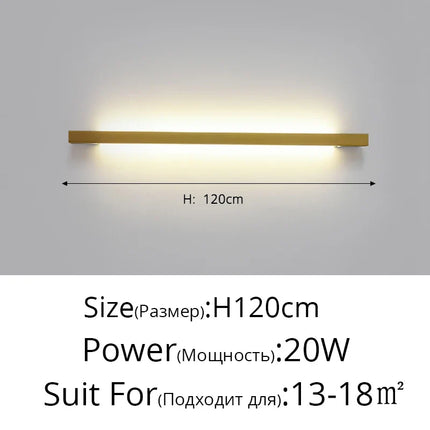 applique murale à bande led minimaliste moderne et créative