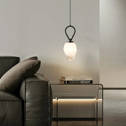 Suspension en verre avec câble en cuivre noir et doré réglable — LZ4P9XJ