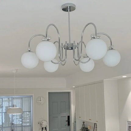 Lustre suspension LED en arc pour décoration intérieure élégante — LZ4X9P2