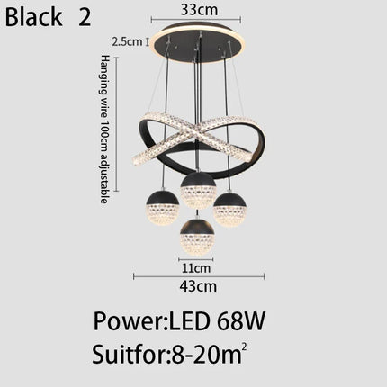 Suspension lumineuse moderne pour restaurant, bar ou appartement — LZ4N7X