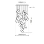 26 Square / Chrome / White Light