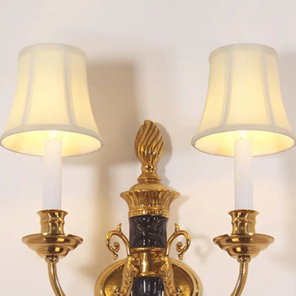 Applique murale LED double tête cuivre style nordique rétro — LZ4X9P2