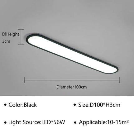 Plafonnier LED ultra fin pour intérieur moderne et élégant — LZ4D7Q9