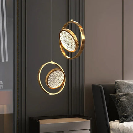 Lustre LED minimaliste en anneau pour villa — LZ4X9T2