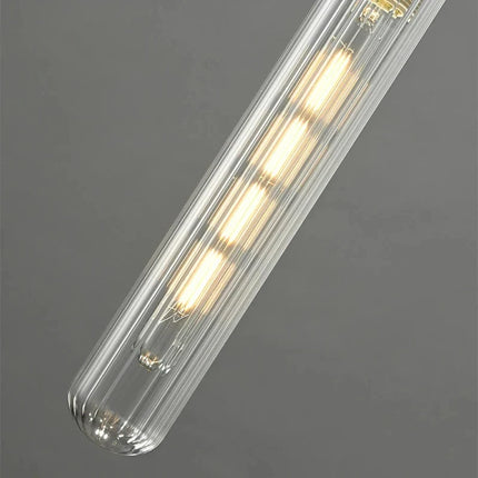 Lustre en verre transparent avec suspension à cordon cuivre réglable — LZ4F7XQ