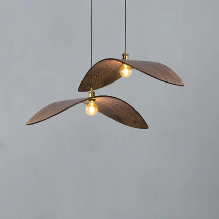 Suspension imitation bois avec abat-jour paille pour salle à manger et bar E27 — LZ4X9M