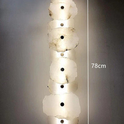 Applique murale art déco en laiton et marbre naturel avec éclairage luxe — LZ4X9J