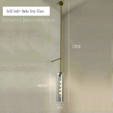 Applique murale en verre fumé polyvalente — LZ4X9T2