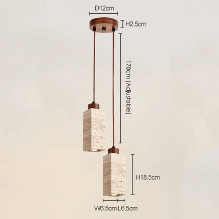 Ensemble de 3 suspensions LED au style wabi sabi naturel — LZ4X9Q2