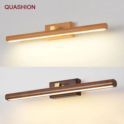 Applique murale LED scandinave en noyer noir pour miroir — LZ7XQ2