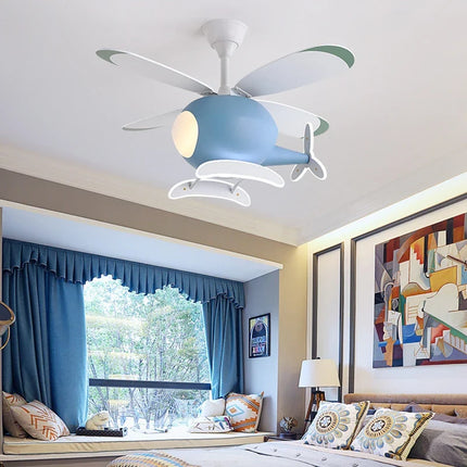 Suspension hélicoptère LED avec ventilateur et télécommande — LZ4X9P