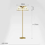 Lampadaire / Chrome / Lumière blanche