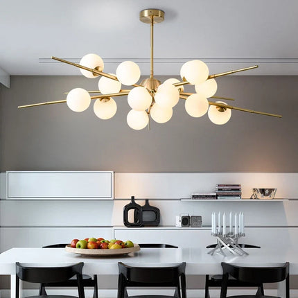 Lustre suspension nordique en forme de branche de haricot magique — LZ4X9P