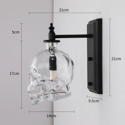 Applique murale LED industrielle tête de mort rétro — LZ4X9B