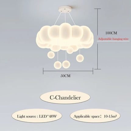 Lustre moderne nuages romantique pour chambre d’enfant — LZ4X9T1