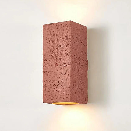 Applique murale LED carrée style wabi-sabi en ciment pour intérieur — LZ4X9T2