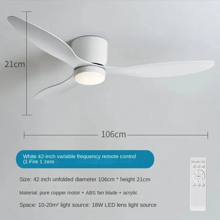 Plafonnier ventilateur style nordique pour intérieur moderne — LZ4X9P