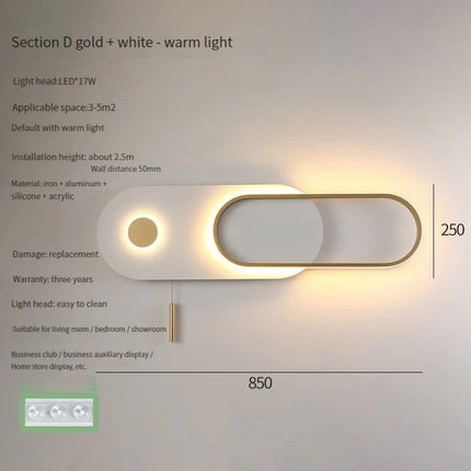 Applique murale LED moderne pour hôtel et usage domestique — LZ4X9P2
