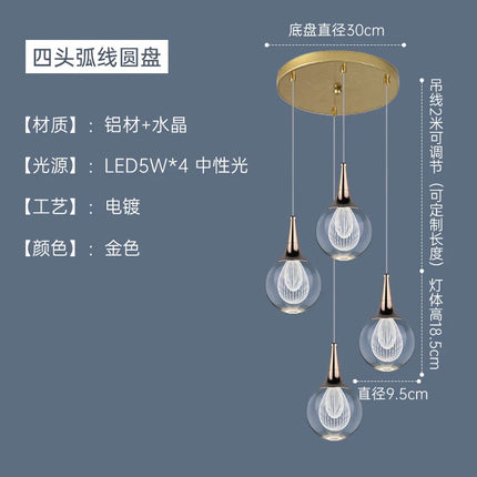 Lustre moderne en cristal décor animaux pour intérieur — LZ4X9M