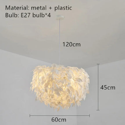 Lustre décoratif en feuilles plastiques pour ambiance romantique — LZ4X9T
