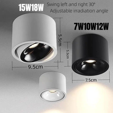 Plafonnier LED rond à intensité variable monté en surface — LZ4X9P2