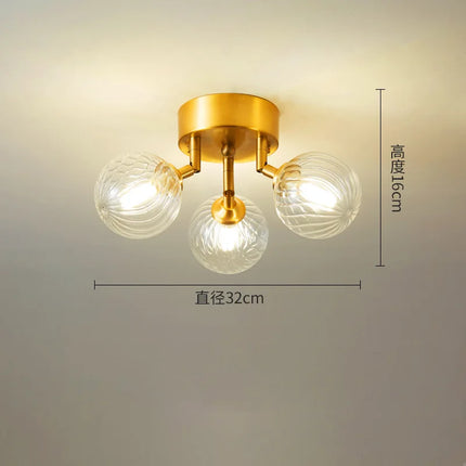 Lustre moderne suspension haricots magiques avec boule de verre — LZ4X9D2