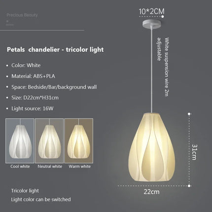 suspension Nordique 3D lumières Art créatif pour salon salle à manger maison cuisine île décor