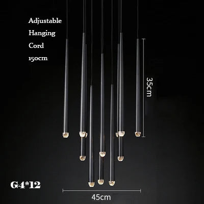 Lustre suspension nordique en cuivre pour villa — LZ4X9T2