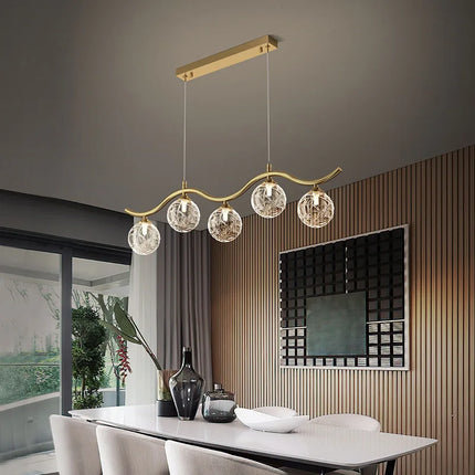 Suspension intérieure en verre et métal au design moderne — LZ4X9P