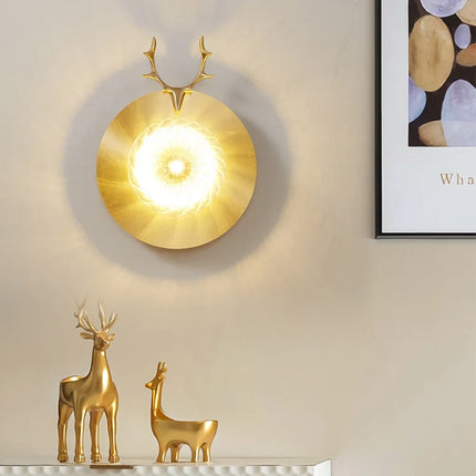 Applique murale créative tête de cerf en cuivre personnalisée — LZ4X9T2