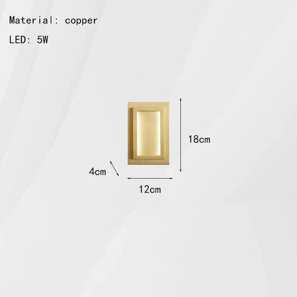 Applique murale LED en cuivre pour décoration intérieure élégante — LZ4X9P7