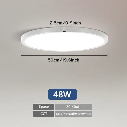 Plafonnier LED ultra fin avec design nuages et éclairage intelligent — LZ4P9XQ