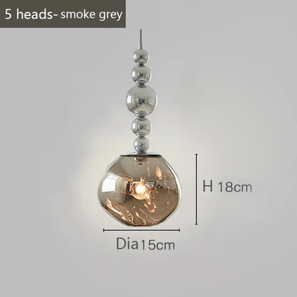 Lustre léger en verre style Bauhaus pour décoration moderne — LZ4G7P9