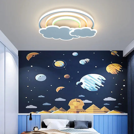 Plafonnier enfant nuage arc-en-ciel pour chambre bébé — LZ4X9Q