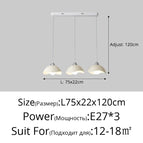 Blanc-3têtes-75cm / Sans ampoule