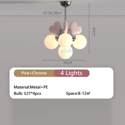 Lustre enfant avec bulle en forme de cœur — LZ4X9JQ