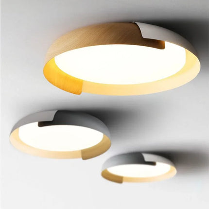 Plafonnier LED en bois style nordique pour décoration intérieure — LZ4X7M