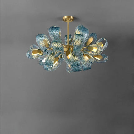 Suspension en verre bleu design pour couloir et chambre — LZ4X9T