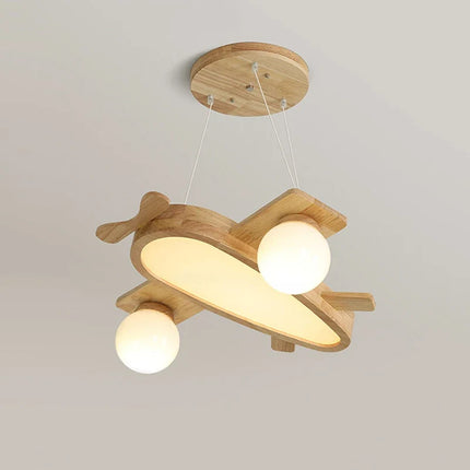 Suspension en bois massif à motif avion pour enfants — LZ4XJ9