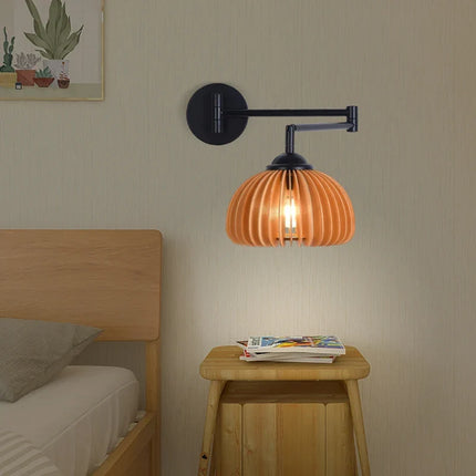 Applique murale en bois avec bras pivotant réglable — LZ4N7Q2