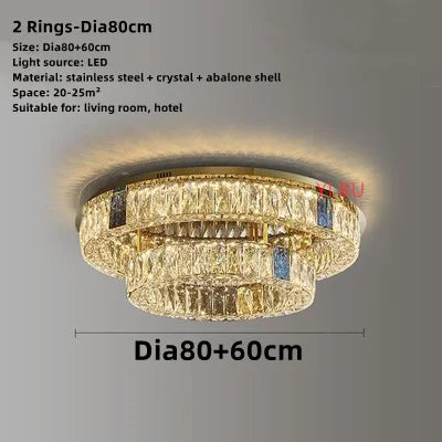 Plafonnier LED rond en acier inoxydable style nordique — LZ4P9XJ