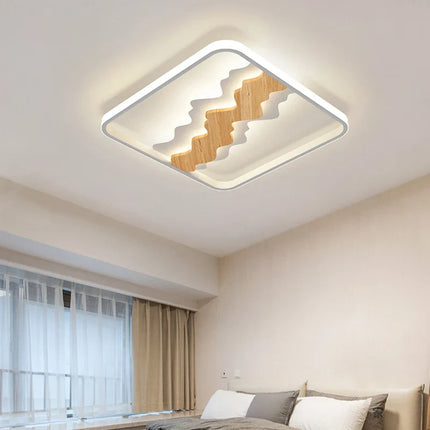 Plafonnier moderne minimaliste style bois pour intérieur — LZ4X9T
