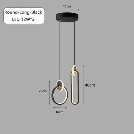 Lustre suspension minimaliste rond à câble long 2022 — LZ4X9Q