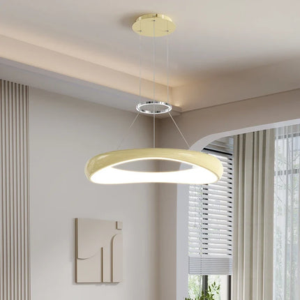 Lustre LED suspension anneau simple style nordique pour restaurant et bar — LZ4F9Q2
