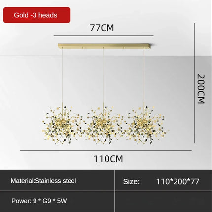 Lustre suspension en acier inoxydable pour restaurant et boutique — LZ4X9P