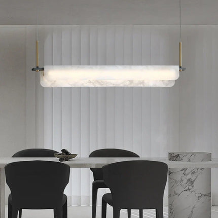 Lustre en marbre naturel espagnol et cuivre pour décoration moderne — LZ4X9T