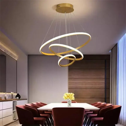 Lustre moderne rond à trois cercles design élégant — LZ4X9P2Q