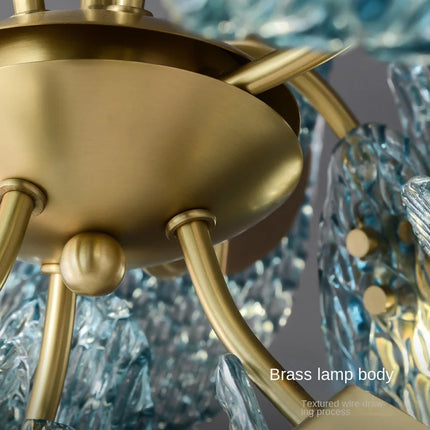 Lustre moderne en laiton et verre pour décoration maison 2022 — LZ4XJ9