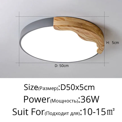 Plafonnier LED encastrable rond style nordique romantique macarons — LZ4X9P2
