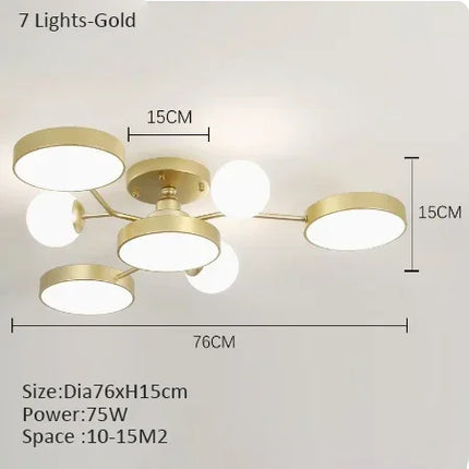 lustre led créatif pour éclairage intérieur moderne